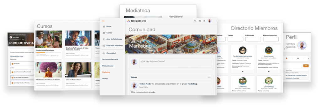 mockup de la academia